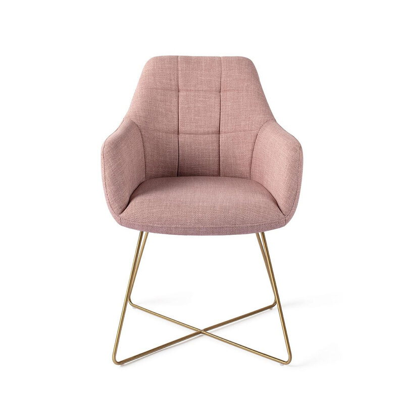 Jesper Home Noto VIntage Rose Eetkamerstoel - Cross Gold