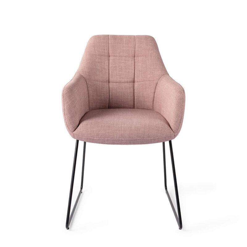 Jesper Home Noto VIntage Rose Eetkamerstoel - Slide Black