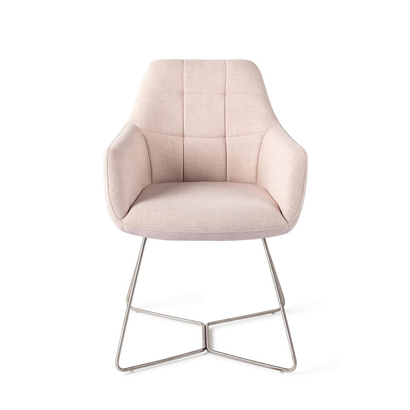 Jesper Home Noto Petal Pink Eetkamerstoel - Beehive Steel