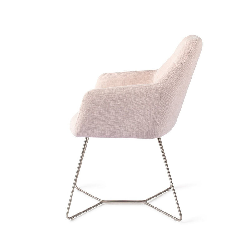 Jesper Home Noto Petal Pink Eetkamerstoel - Beehive Steel