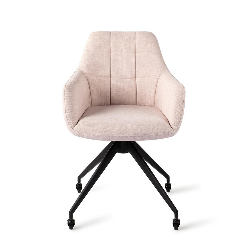 Jesper Home Noto Petal Pink Eetkamerstoel - Caster Black