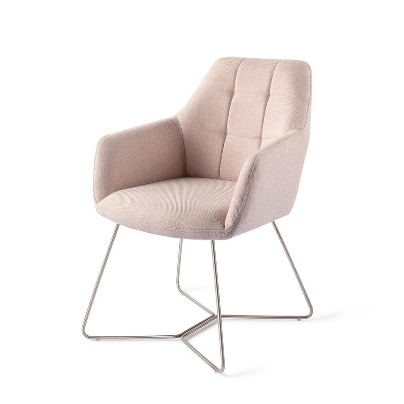 Jesper Home Noto Petal Pink Eetkamerstoel - Beehive Steel