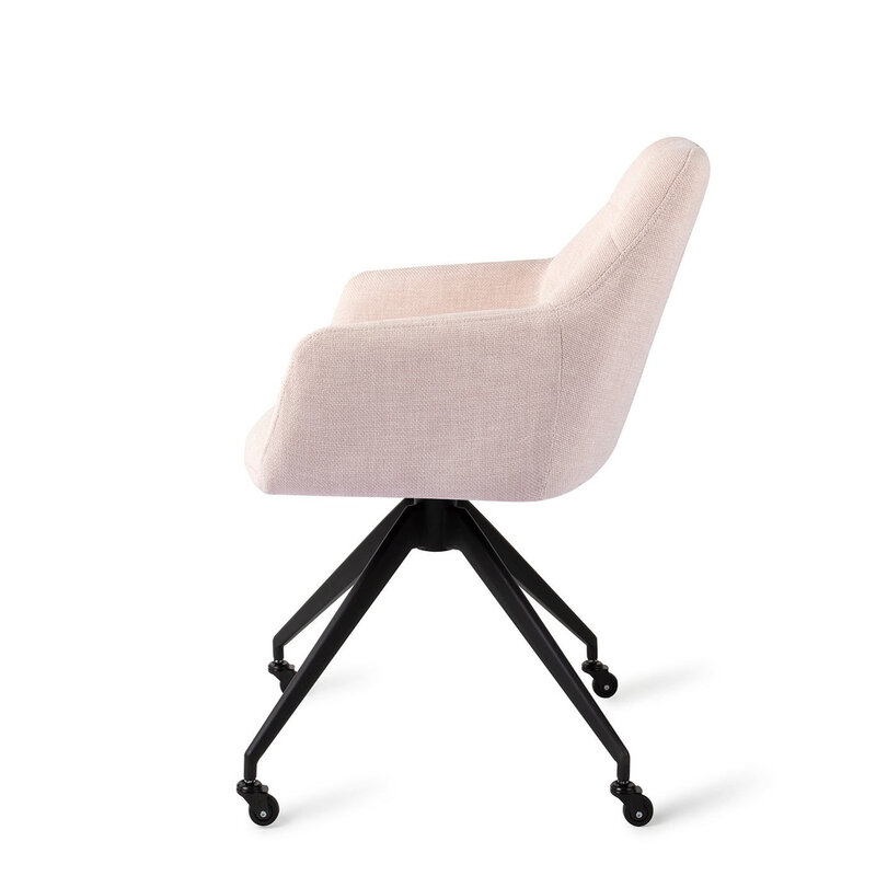 Jesper Home Noto Petal Pink Eetkamerstoel - Caster Black
