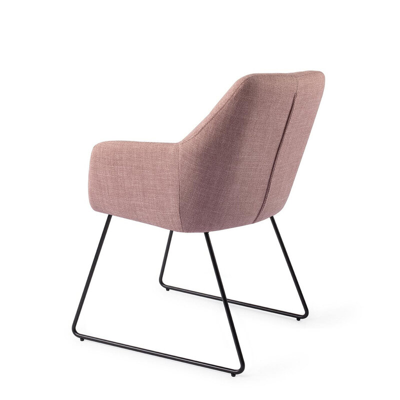 Jesper Home Noto VIntage Rose Eetkamerstoel - Slide Black