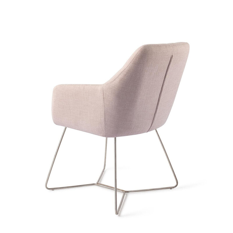 Jesper Home Noto Petal Pink Eetkamerstoel - Beehive Steel
