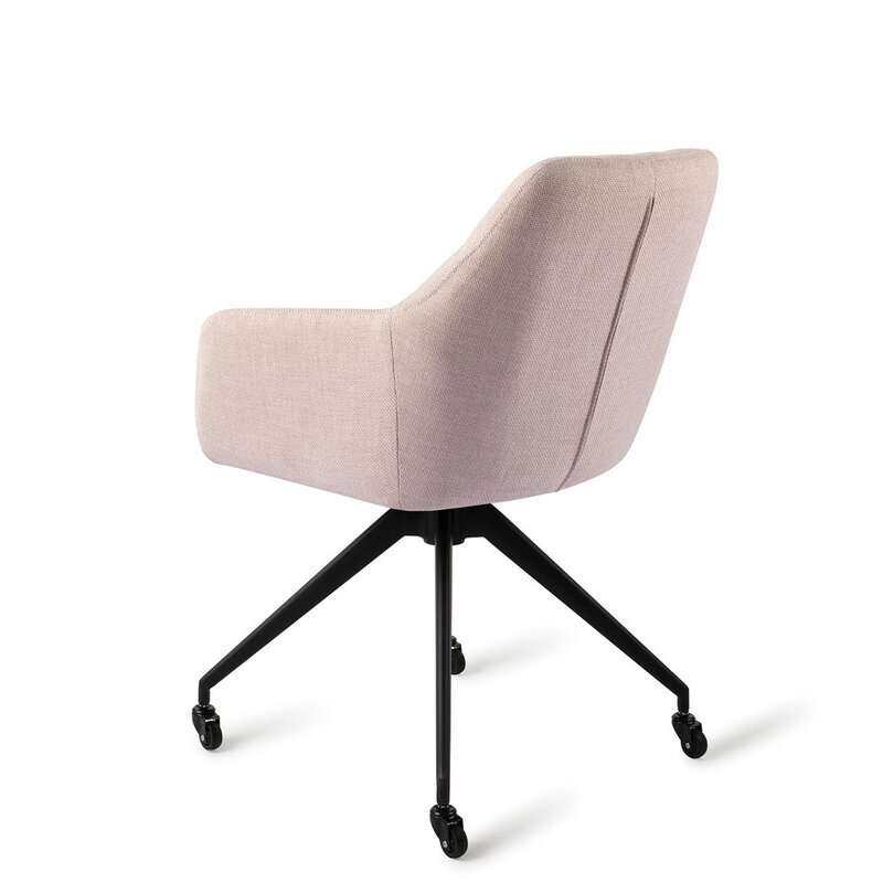 Jesper Home Noto Petal Pink Eetkamerstoel - Caster Black