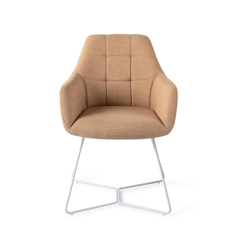 Jesper Home Noto Toasted Toffee Eetkamerstoel - Beehive White