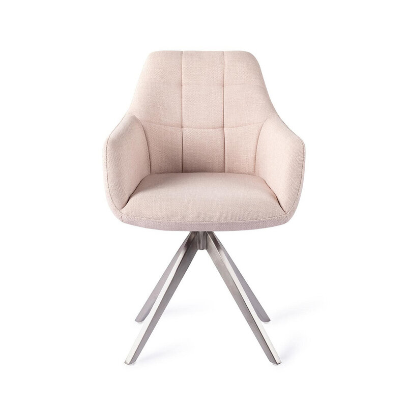 Jesper Home Noto Petal Pink Eetkamerstoel - Turn Steel