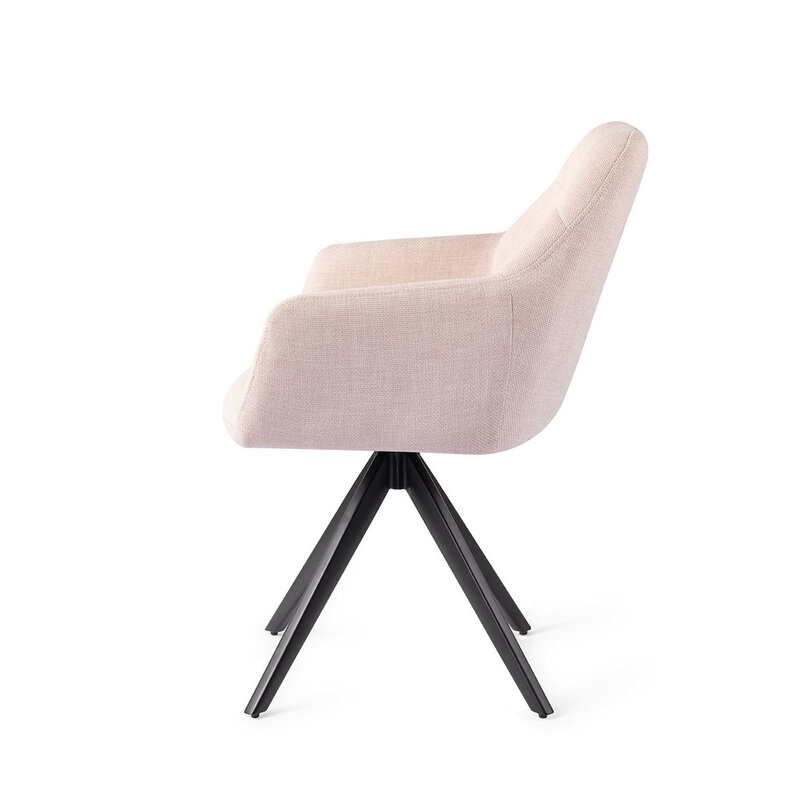 Jesper Home Noto Petal Pink Eetkamerstoel - Turn Black