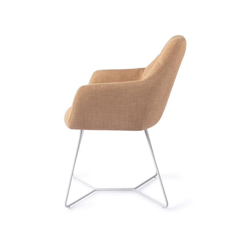 Jesper Home Noto Toasted Toffee Eetkamerstoel - Beehive White