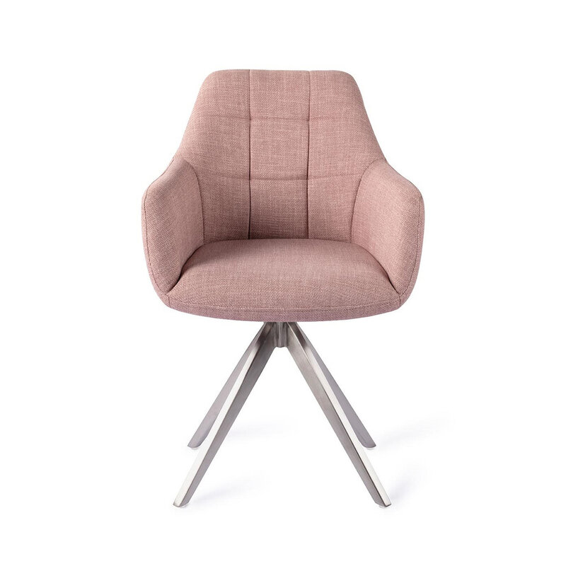Jesper Home Noto VIntage Rose Eetkamerstoel - Turn Steel