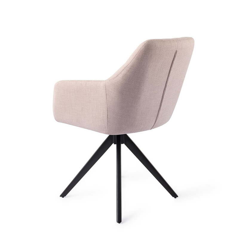 Jesper Home Noto Petal Pink Eetkamerstoel - Turn Black
