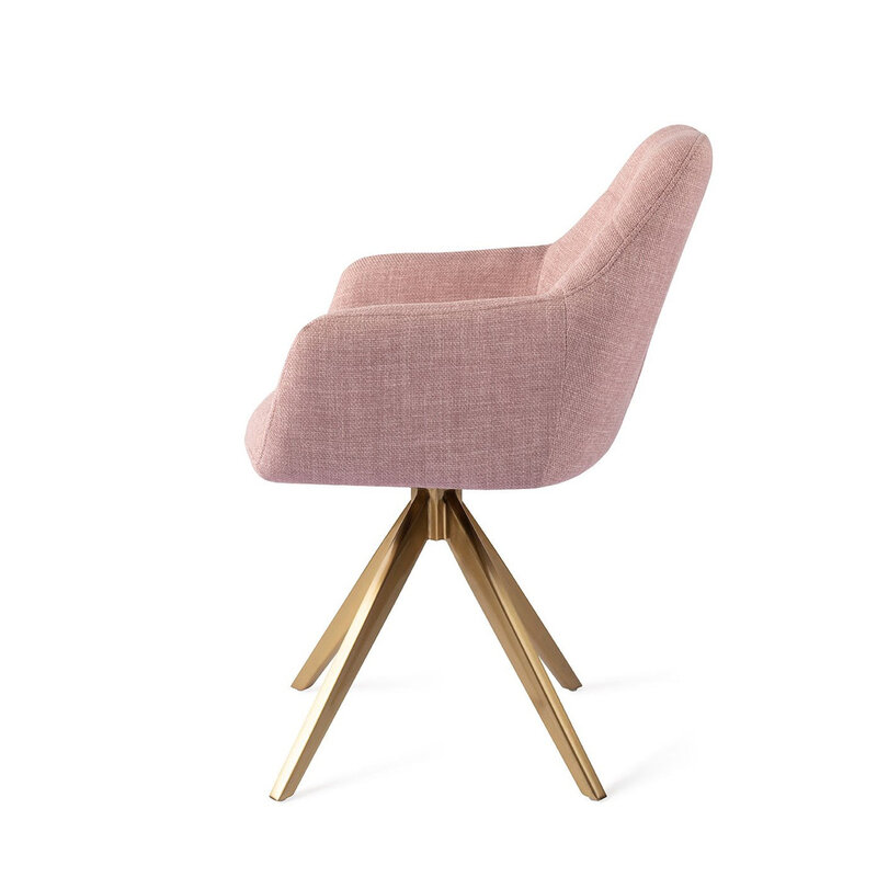 Jesper Home Noto VIntage Rose Eetkamerstoel - Turn Gold