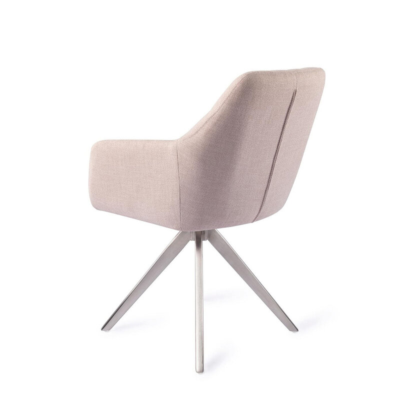 Jesper Home Noto Petal Pink Eetkamerstoel - Turn Steel