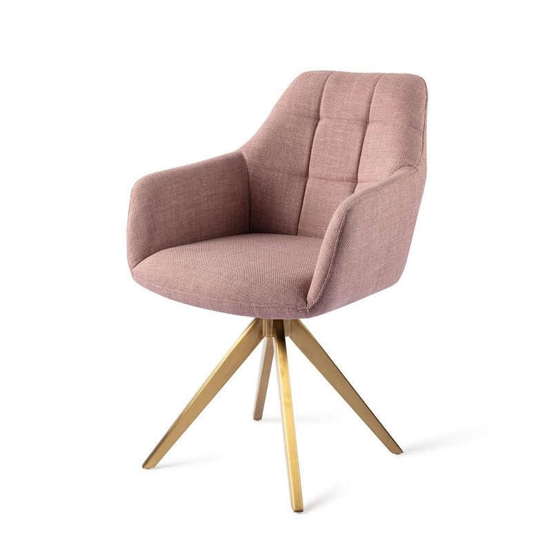 Jesper Home Noto VIntage Rose Eetkamerstoel - Turn Gold