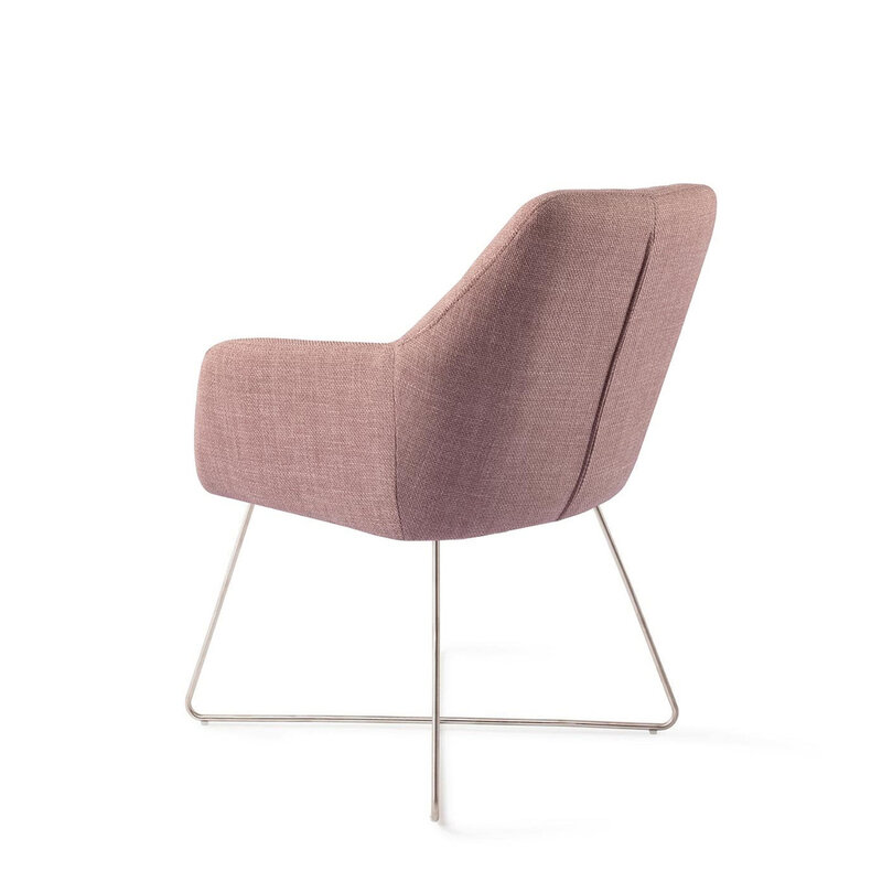 Jesper Home Noto VIntage Rose Eetkamerstoel - Cross Steel