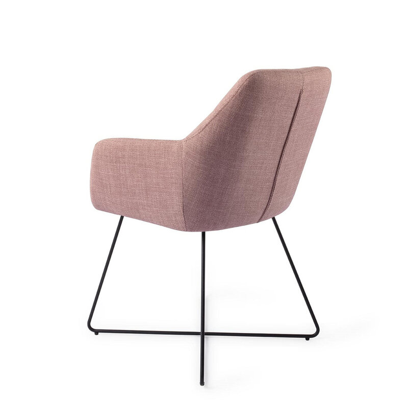 Jesper Home Noto VIntage Rose Eetkamerstoel - Cross Black