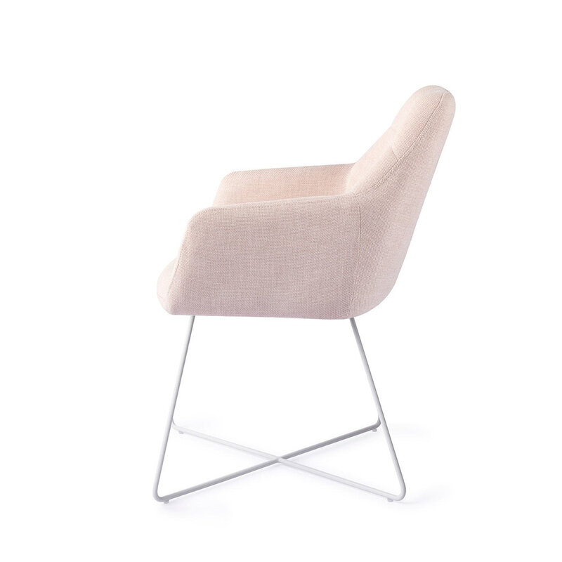 Jesper Home Noto Petal Pink Eetkamerstoel - Cross White