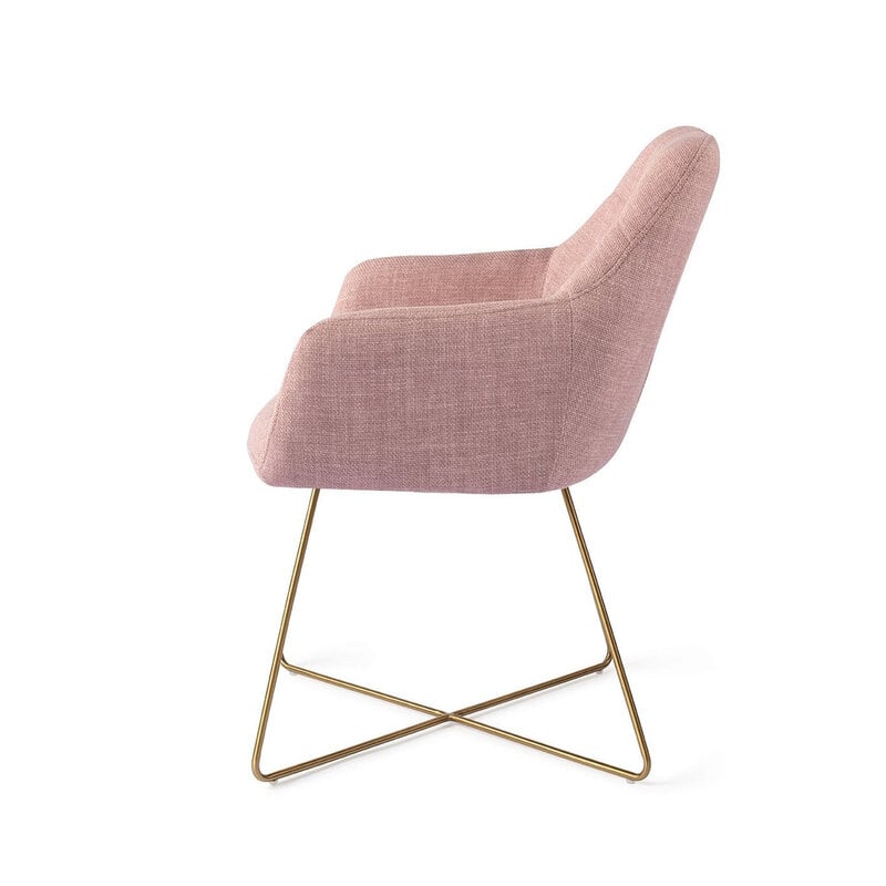 Jesper Home Noto VIntage Rose Eetkamerstoel - Cross Gold