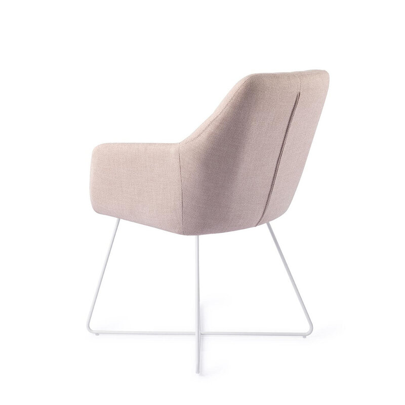 Jesper Home Noto Petal Pink Eetkamerstoel - Cross White