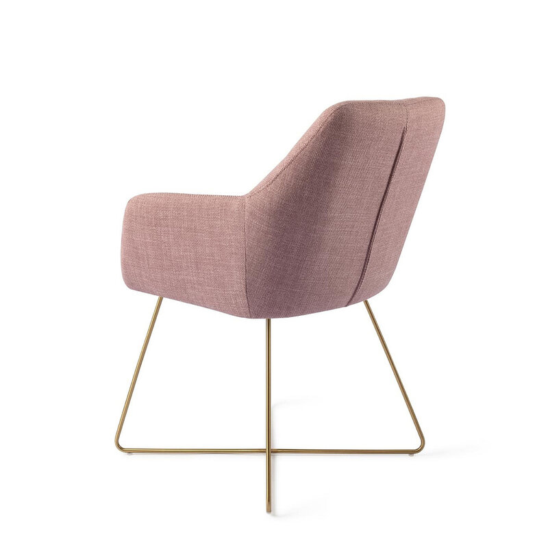 Jesper Home Noto VIntage Rose Eetkamerstoel - Cross Gold