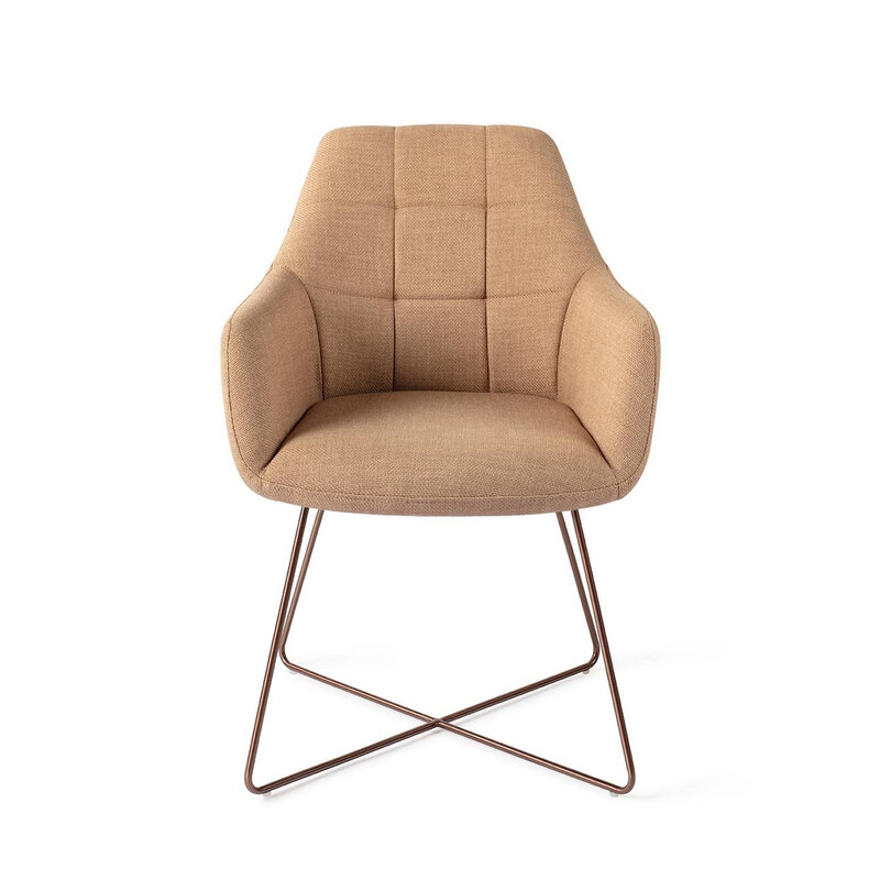 Jesper Home Noto Toasted Toffee Eetkamerstoel - Cross Rose