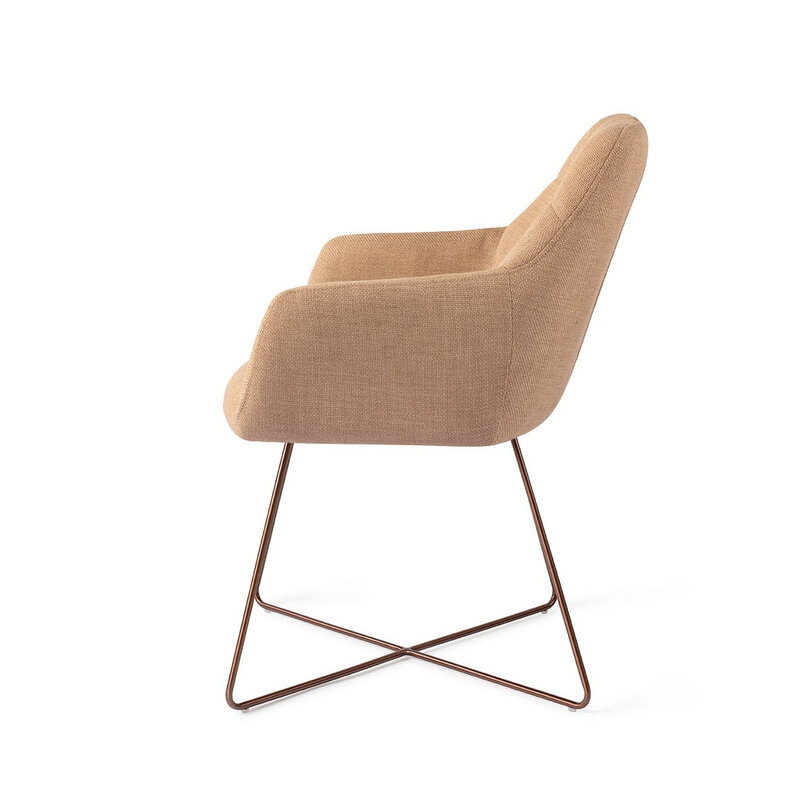 Jesper Home Noto Toasted Toffee Eetkamerstoel - Cross Rose