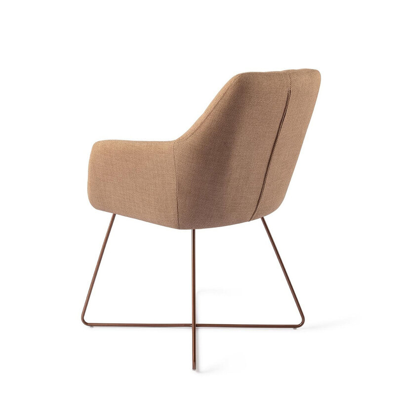 Jesper Home Noto Toasted Toffee Eetkamerstoel - Cross Rose