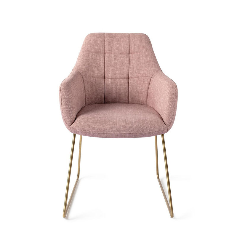 Jesper Home Noto VIntage Rose Eetkamerstoel - Slide Gold