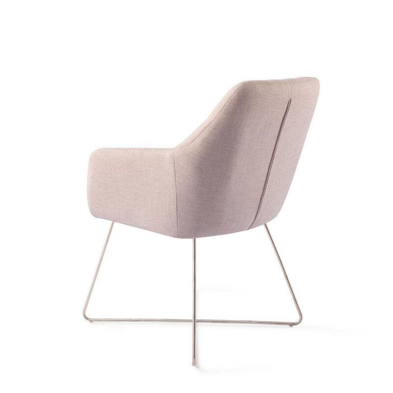 Jesper Home Noto Petal Pink Eetkamerstoel - Cross Steel