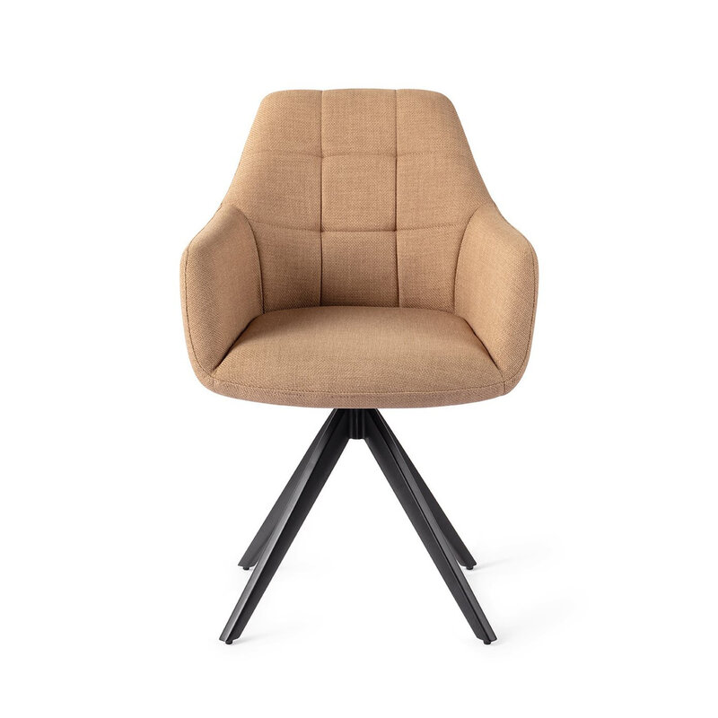 Jesper Home Noto Toasted Toffee Eetkamerstoel - Turn Black