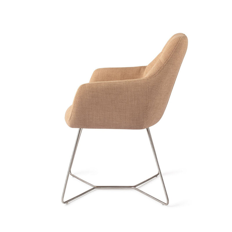 Jesper Home Noto Toasted Toffee Eetkamerstoel - Beehive Steel