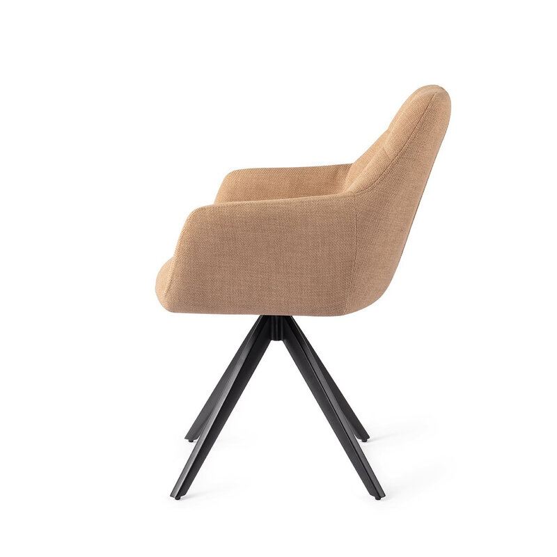 Jesper Home Noto Toasted Toffee Eetkamerstoel - Turn Black