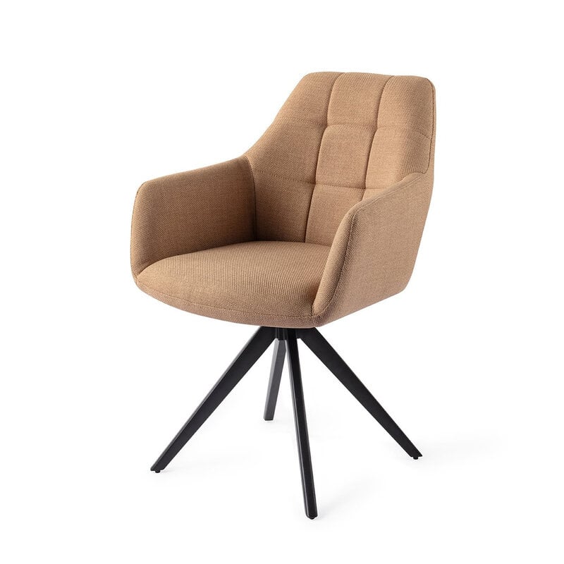 Jesper Home Noto Toasted Toffee Eetkamerstoel - Turn Black