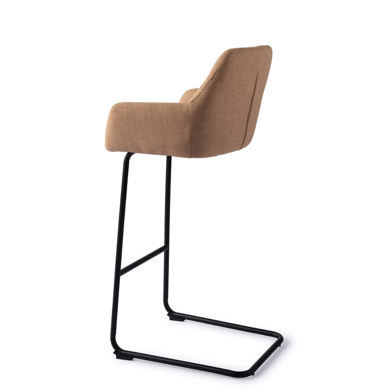 Jesper Home Noto Toasted Toffee Barkruk - Arch Black (H)