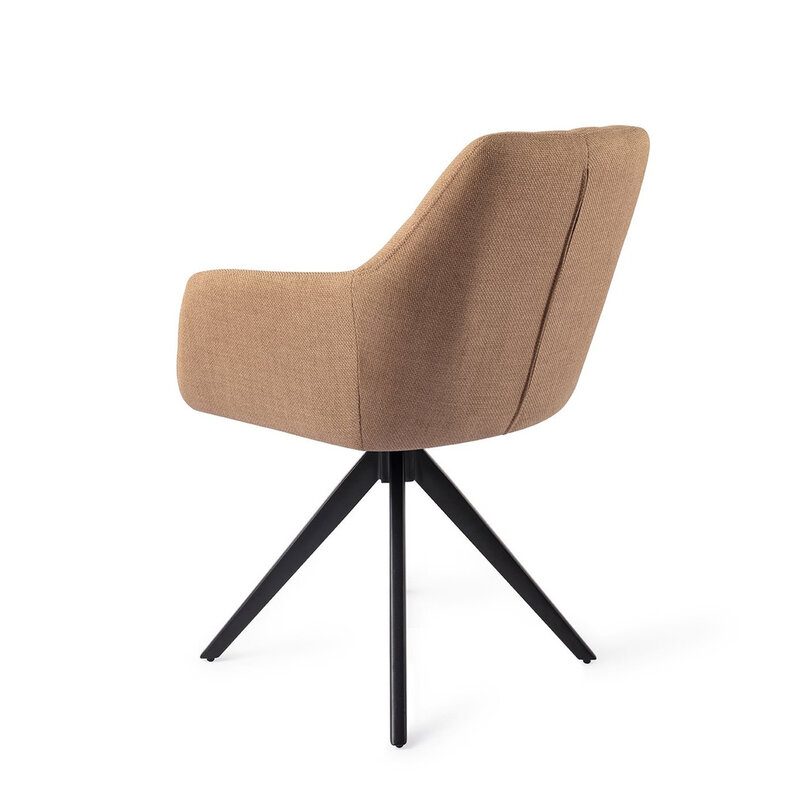 Jesper Home Noto Toasted Toffee Eetkamerstoel - Turn Black