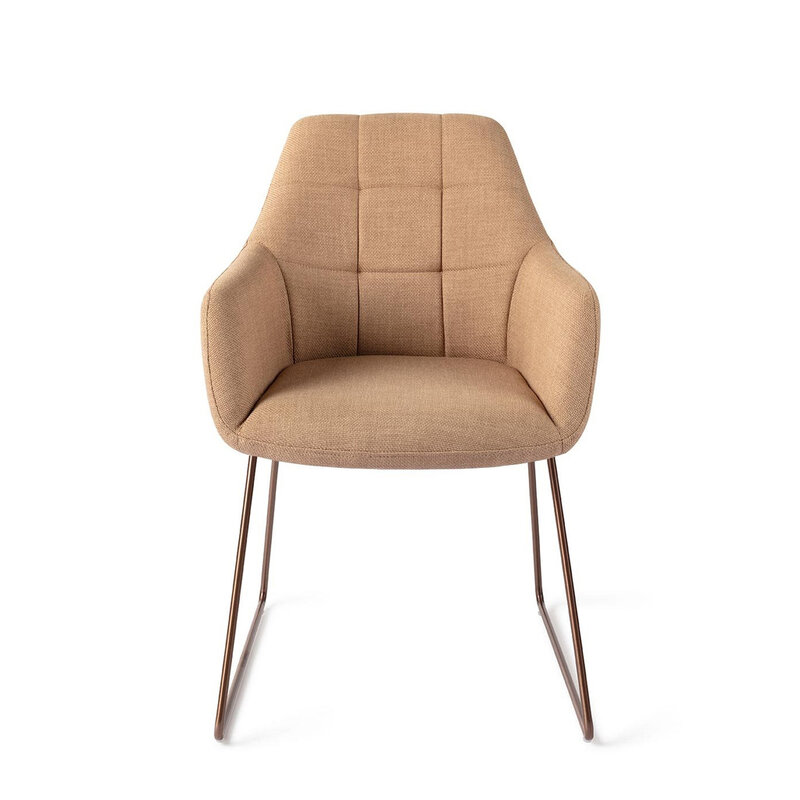 Jesper Home Noto Toasted Toffee Eetkamerstoel - Slide Rose