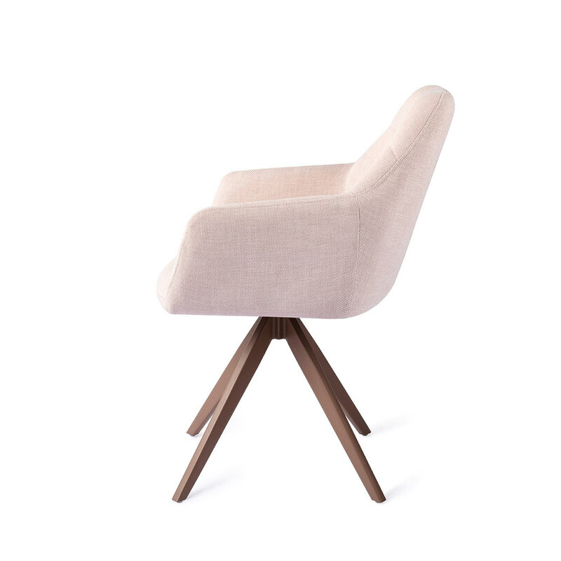 Jesper Home Noto Petal Pink Eetkamerstoel - Turn Brown