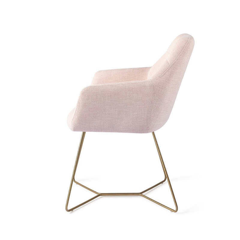 Jesper Home Noto Petal Pink Eetkamerstoel - Beehive Gold