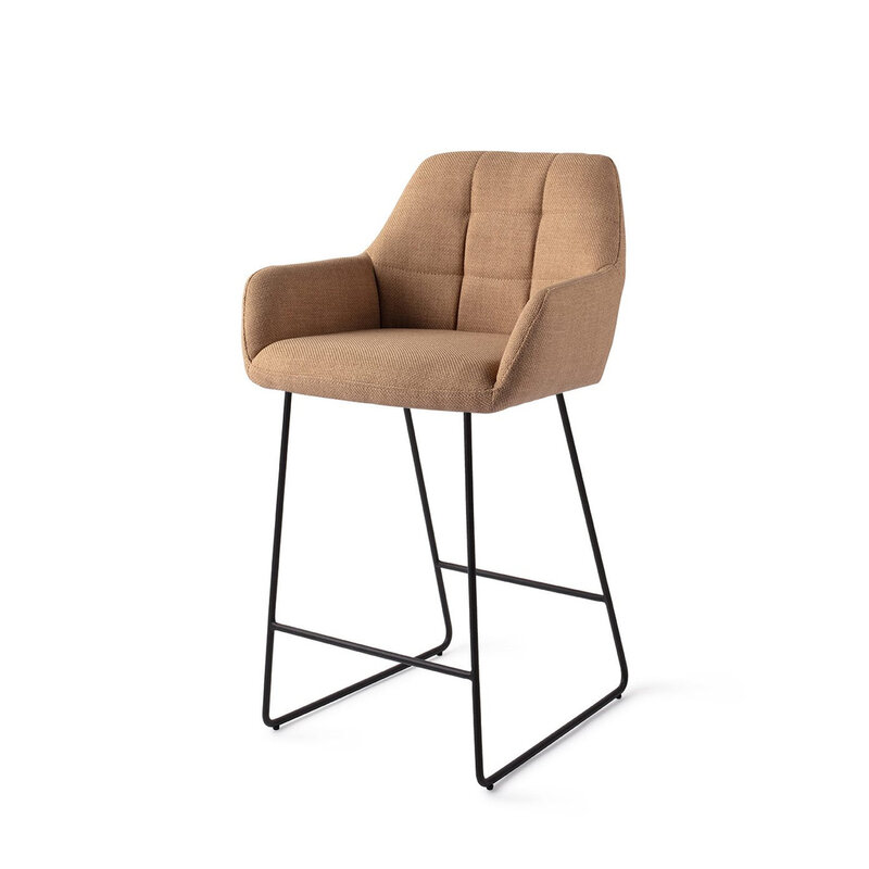 Jesper Home Noto Toasted Toffee Barkruk - Slide Black (L)