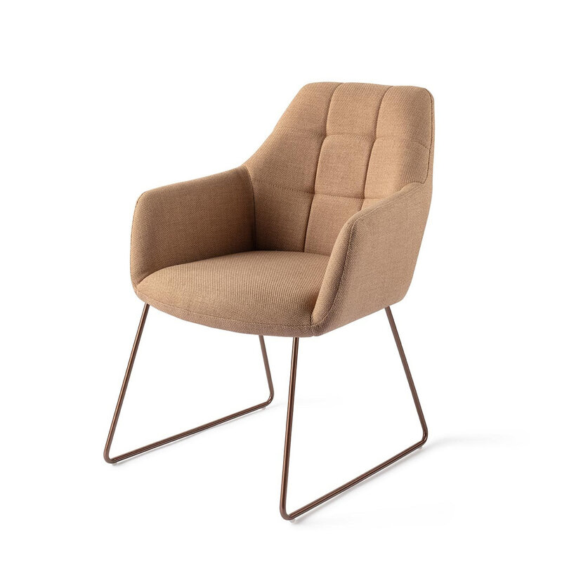 Jesper Home Noto Toasted Toffee Eetkamerstoel - Slide Rose