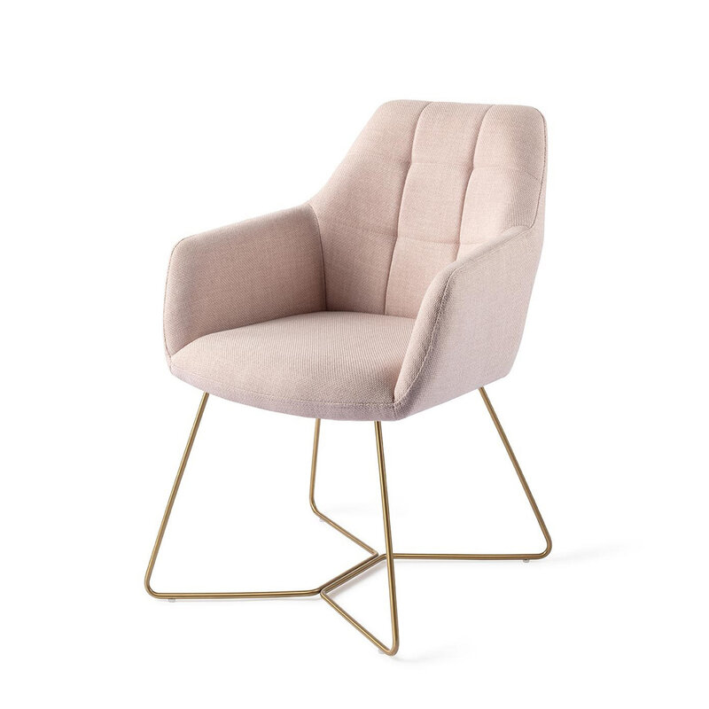 Jesper Home Noto Petal Pink Eetkamerstoel - Beehive Gold