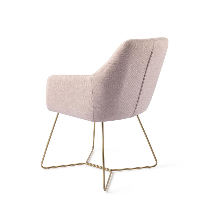 Jesper Home Noto Petal Pink Eetkamerstoel - Beehive Gold