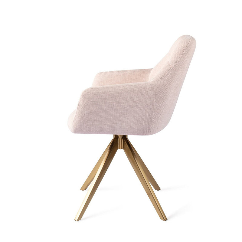 Jesper Home Noto Petal Pink Eetkamerstoel - Turn Gold