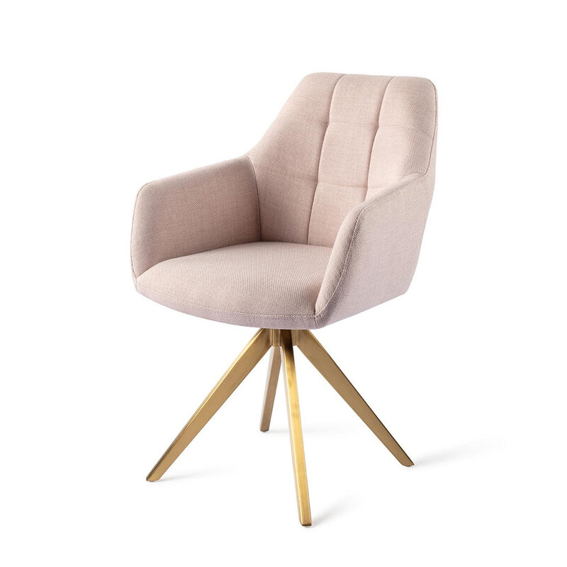 Jesper Home Noto Petal Pink Eetkamerstoel - Turn Gold