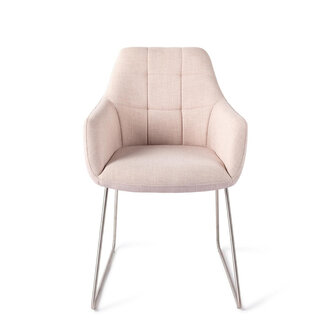 Jesper Home Noto Petal Pink Eetkamerstoel - Slide Steel Jesper Home Noto Petal Pink Eetkamerstoel - Slide Steel