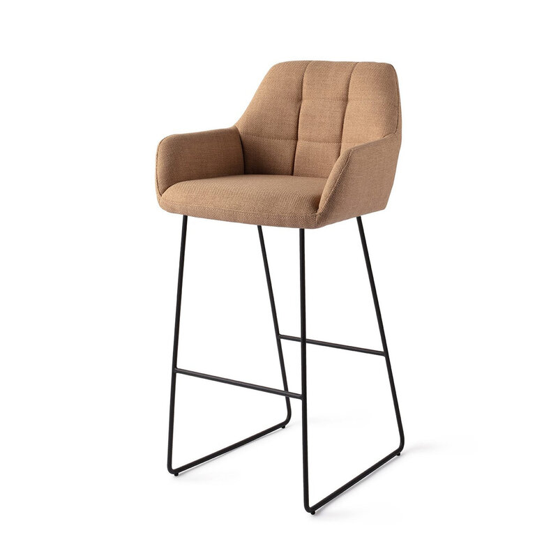 Jesper Home Noto Toasted Toffee Barkruk - Slide Black (H)