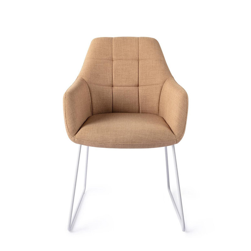 Jesper Home Noto Toasted Toffee Eetkamerstoel - Slide White