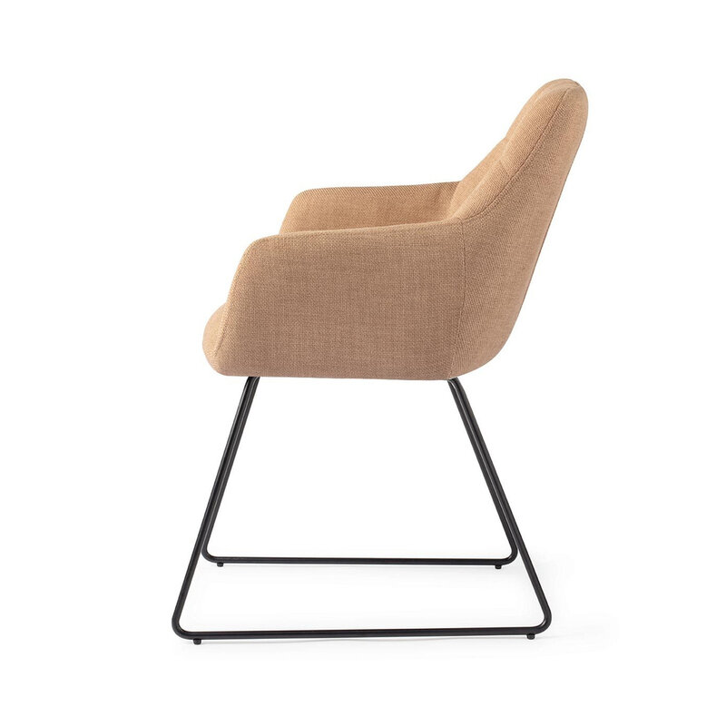 Jesper Home Noto Toasted Toffee Eetkamerstoel - Slide Black