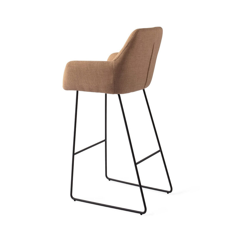 Jesper Home Noto Toasted Toffee Barkruk - Slide Black (H)